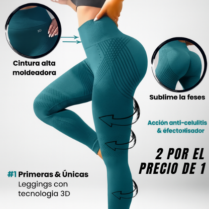 Leggings moldeadoras 3D – efecto push-up y anticelulitis | Compra 1 y llévate 2
