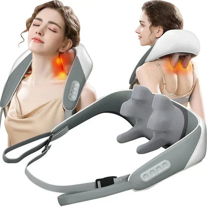 Masajeador para cuello, hombros y espalda con calor terapéutico